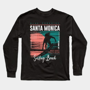 Santa Monica Surfing Long Sleeve T-Shirt